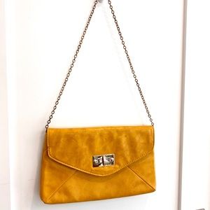 Aldo Yellow Crossbody Clutch